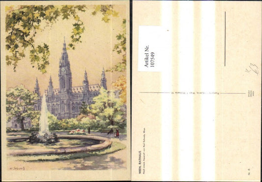 107549,Künstler Ak Karl Schwetz Wien Rathaus