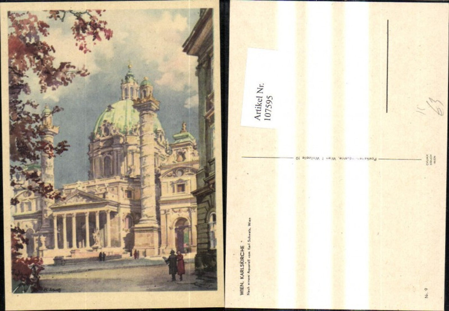 107595,Künstler Ak Karl Schwetz Wien Karlskirche