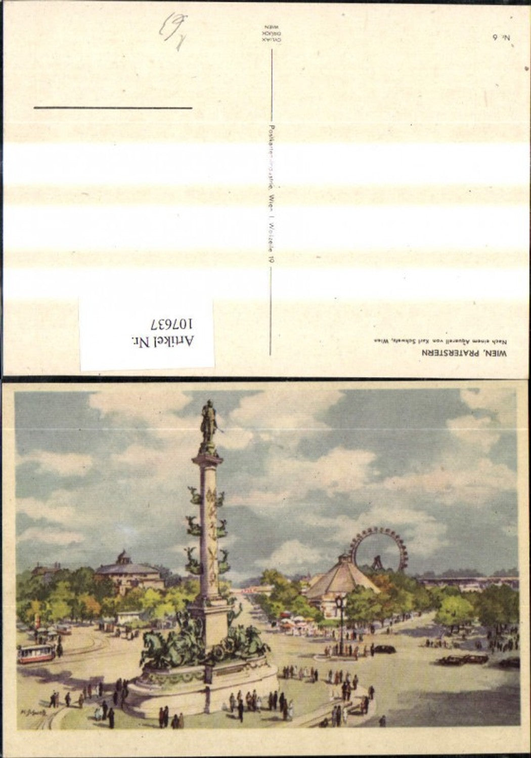 107637,Künstler Ak Karl Schwetz Wien Praterstern