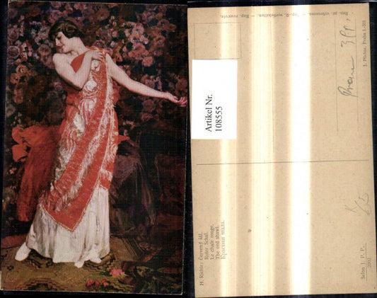 108555,Künstler Ak H. Richir Roter Schal