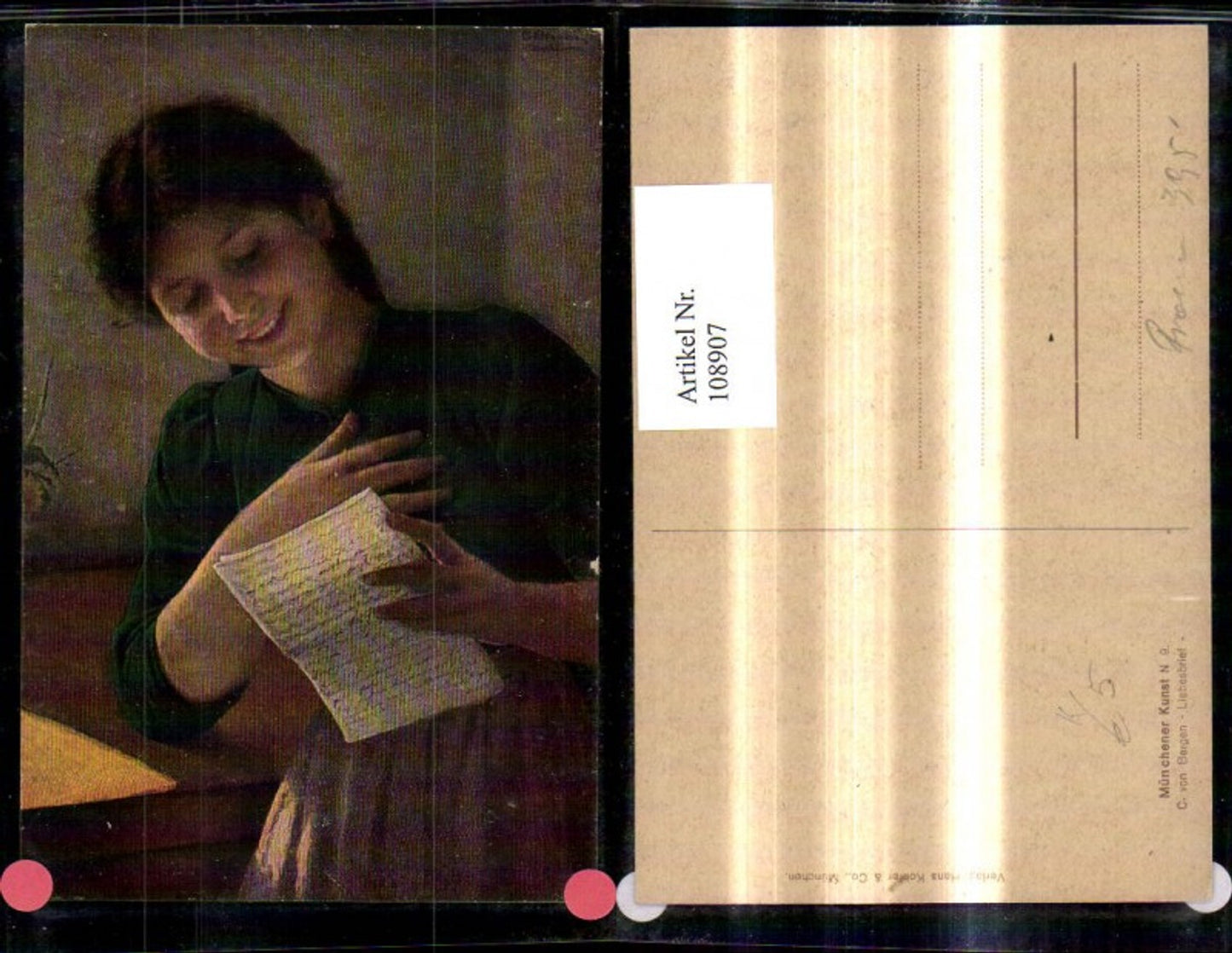 108907,Künstler Ak C. von Bergen Liebesbrief Frau Brief