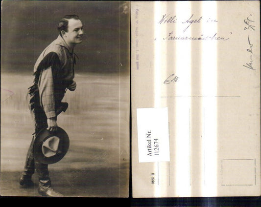 112674,Foto Ak Schauspieler Willi Agel i. Farmermädchen