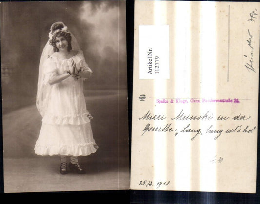 112779,Foto Ak Schauspielerin Mizzi Meinski i. Operette Lang lang ists her Graz