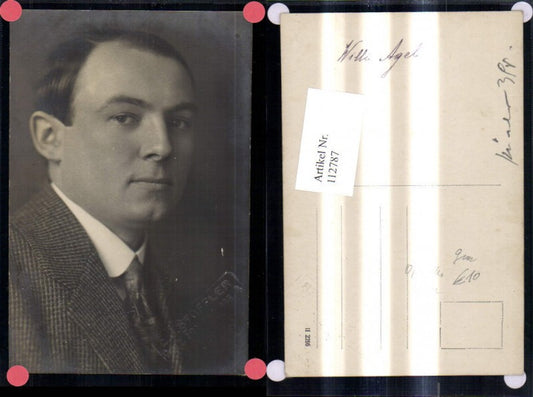 112787,Foto Ak Schauspieler Willi Agel Tenor Operette Graz