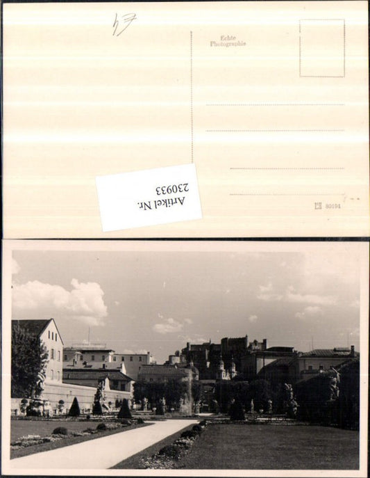 230933,Salzburg Schloss Mirabell Schlossgarten Blick auf d. Festung