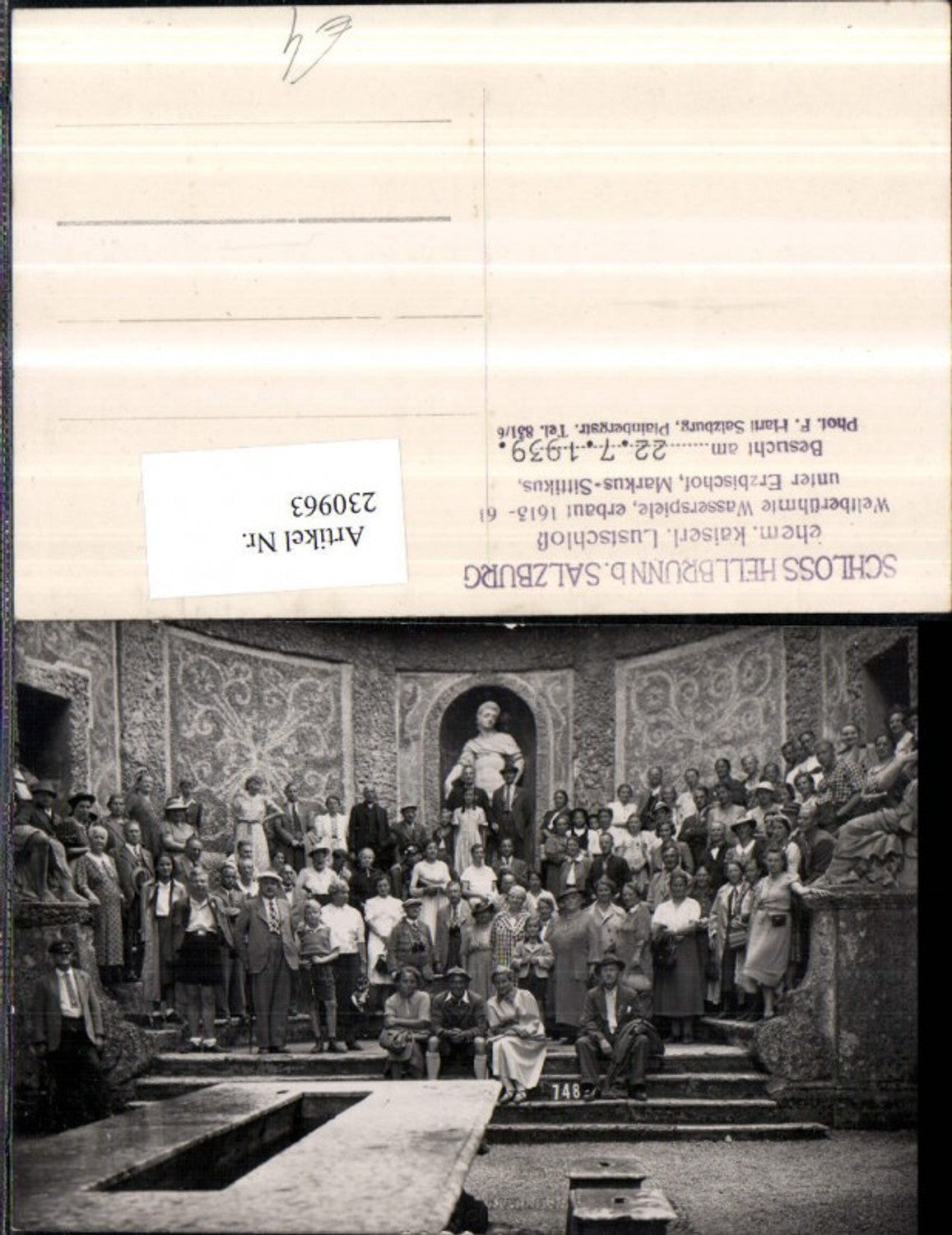 230963,Salzburg Schloss Hellbrunn Personen Gruppenfoto