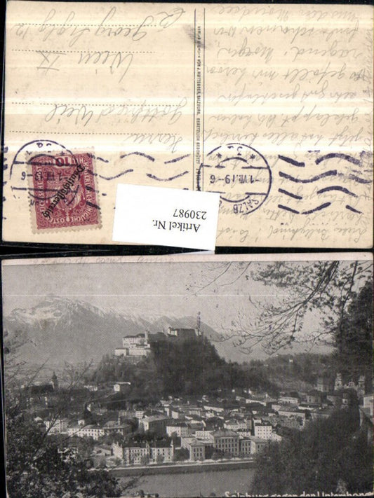 230987,Salzburg Teilansicht m. Festung geg. d. Untersberg