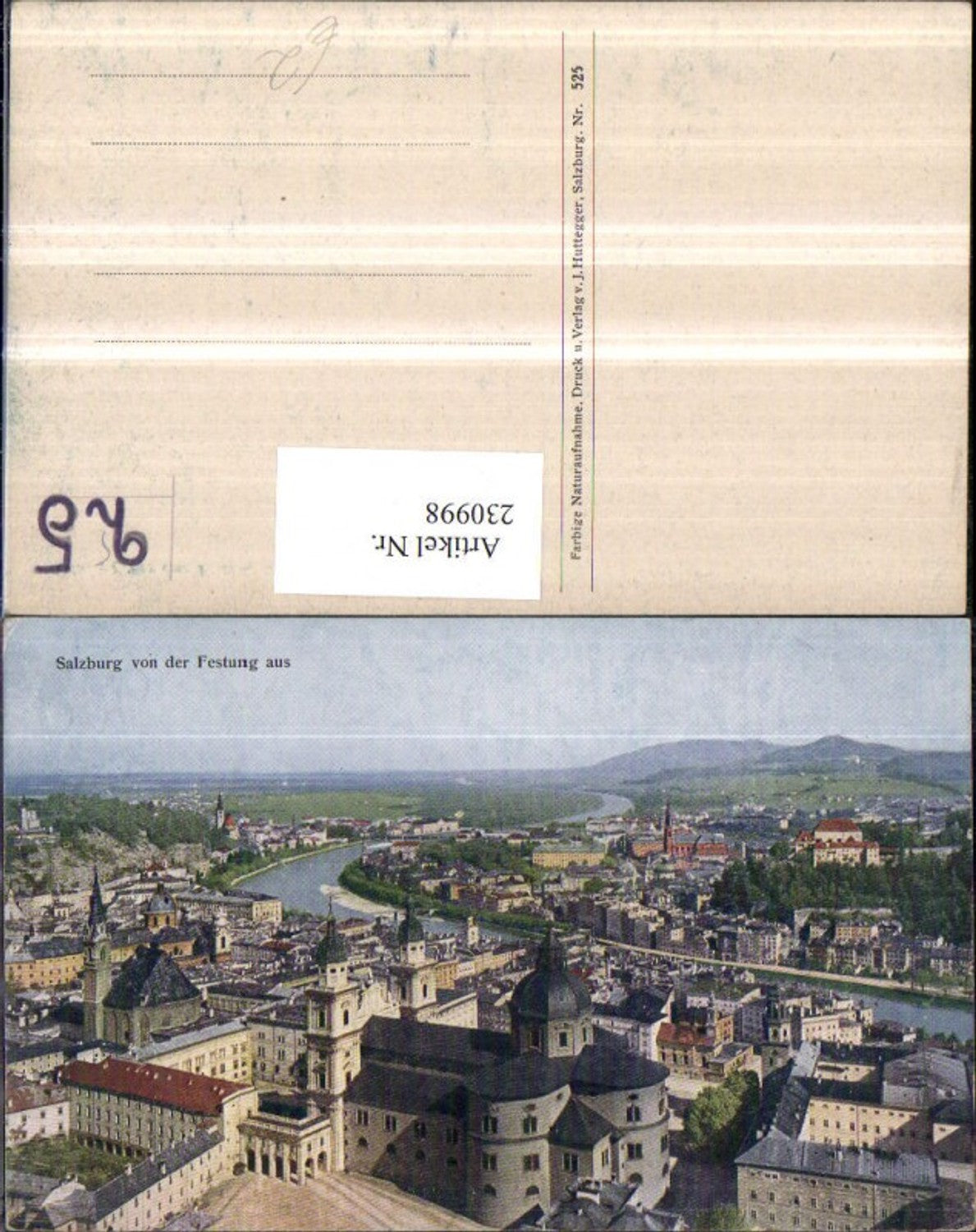 230998,Salzburg Totale v. d. Festung aus gesehen