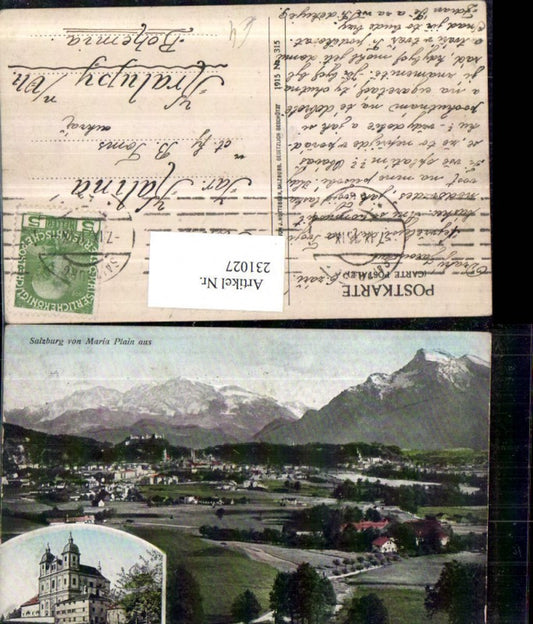 231027,Salzburg Totale v. Maria Plain aus Wallfahrtskirche Mehrbildkarte
