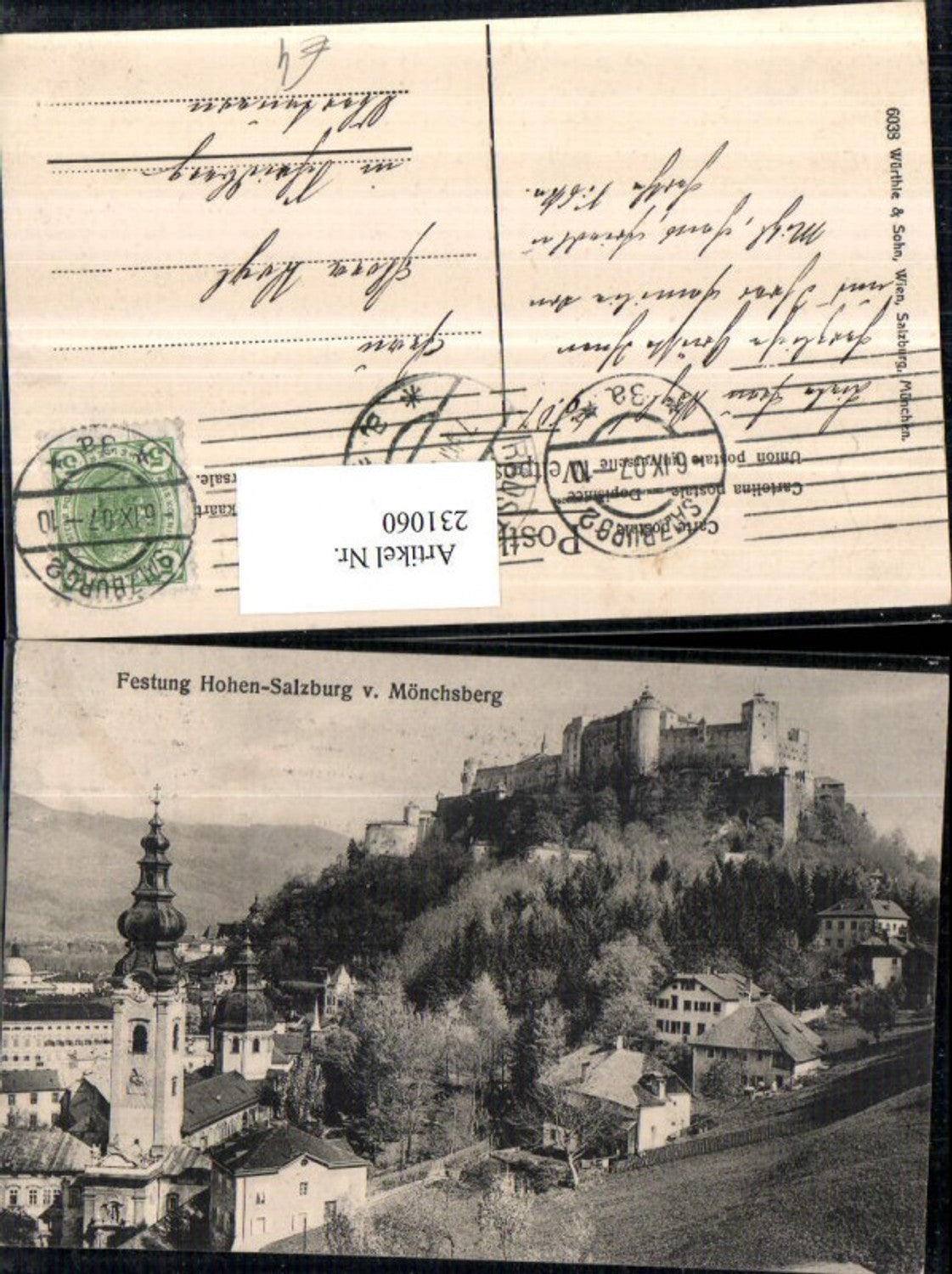 231060,Salzburg Festung Hohensalzburg v. Mönchsberg