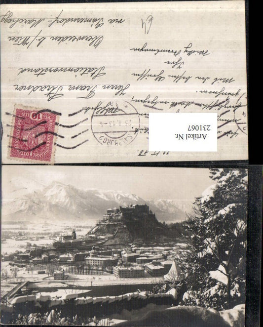 231067,Salzburg Totale m. Festung Winterbild