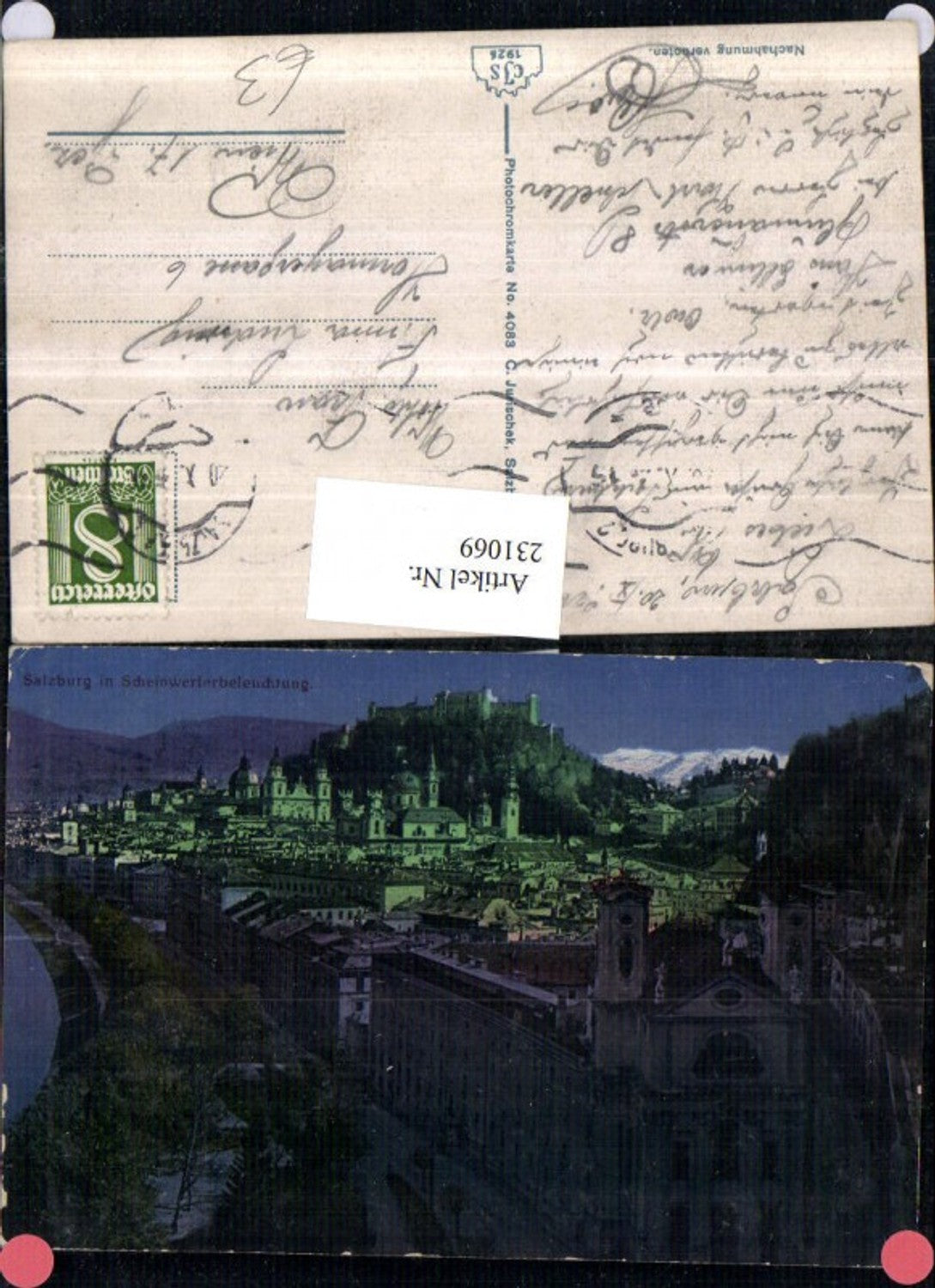 231069,Salzburg Totale in Scheinwerferbeleuchtung
