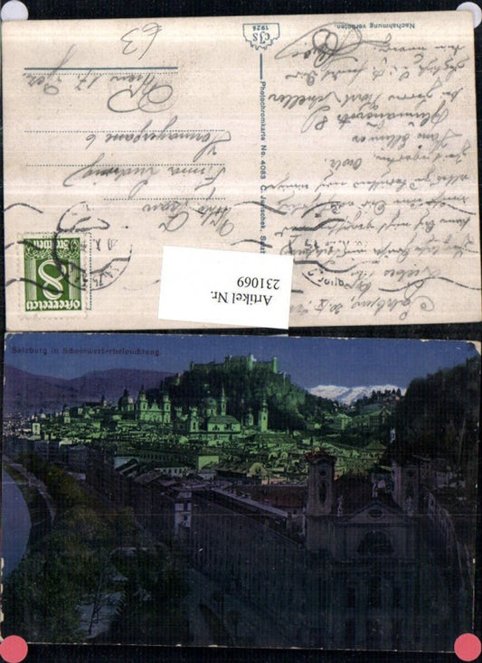 231069,Salzburg Totale in Scheinwerferbeleuchtung