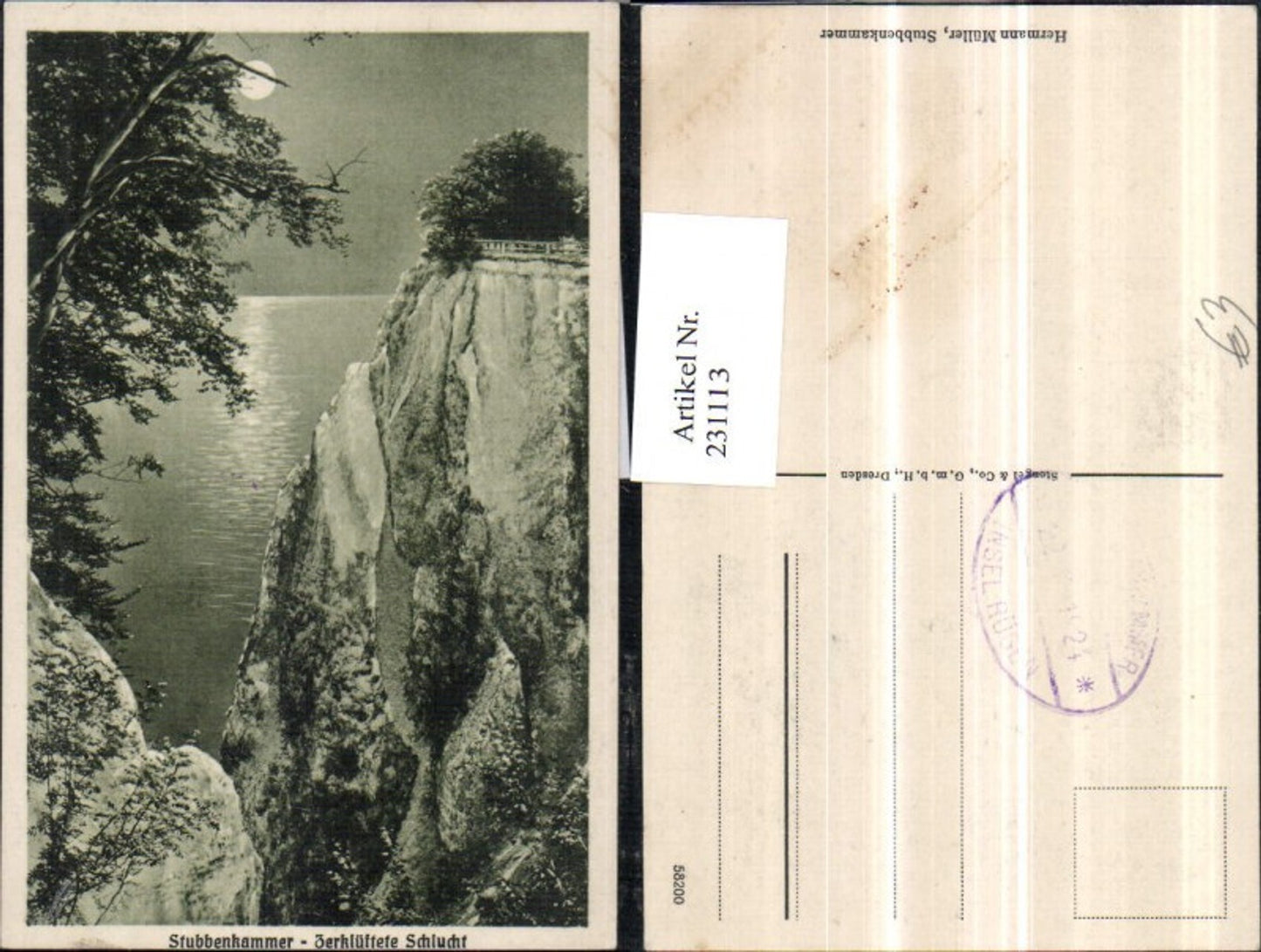 231113,Insel Rügen Stubbenkammer Zerklüftete Schlucht Partie