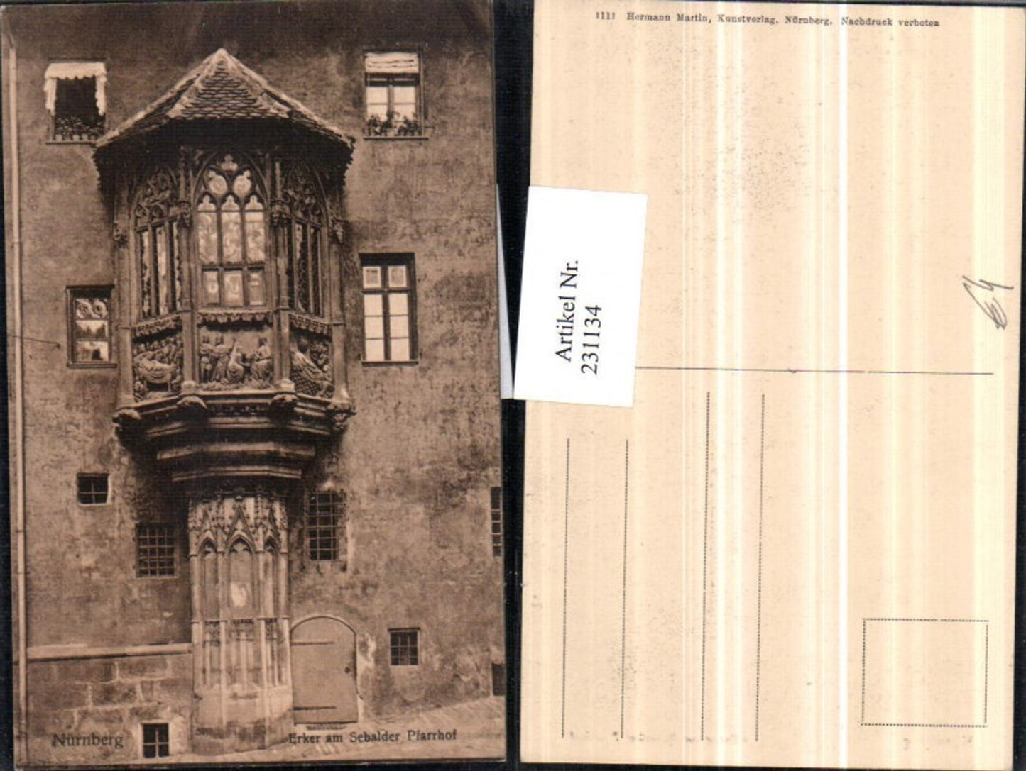 231134,Nürnberg Erker am Sebalder Pfarrhof Detailansicht