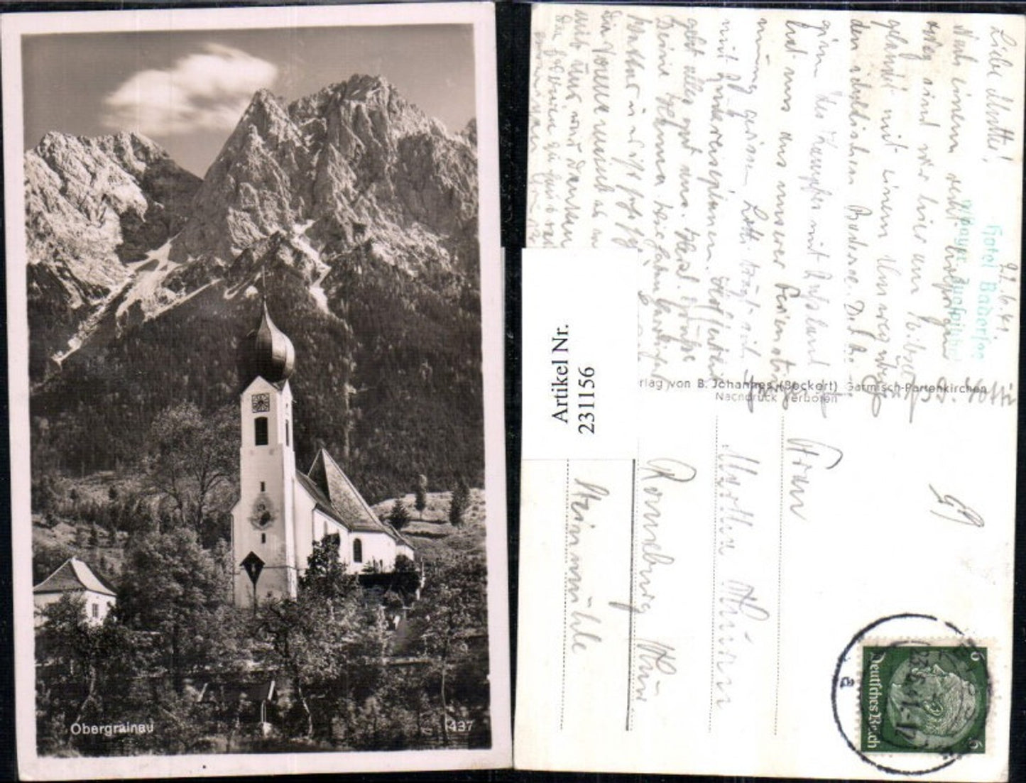 231156, Obergrainau Church Mountain scenery