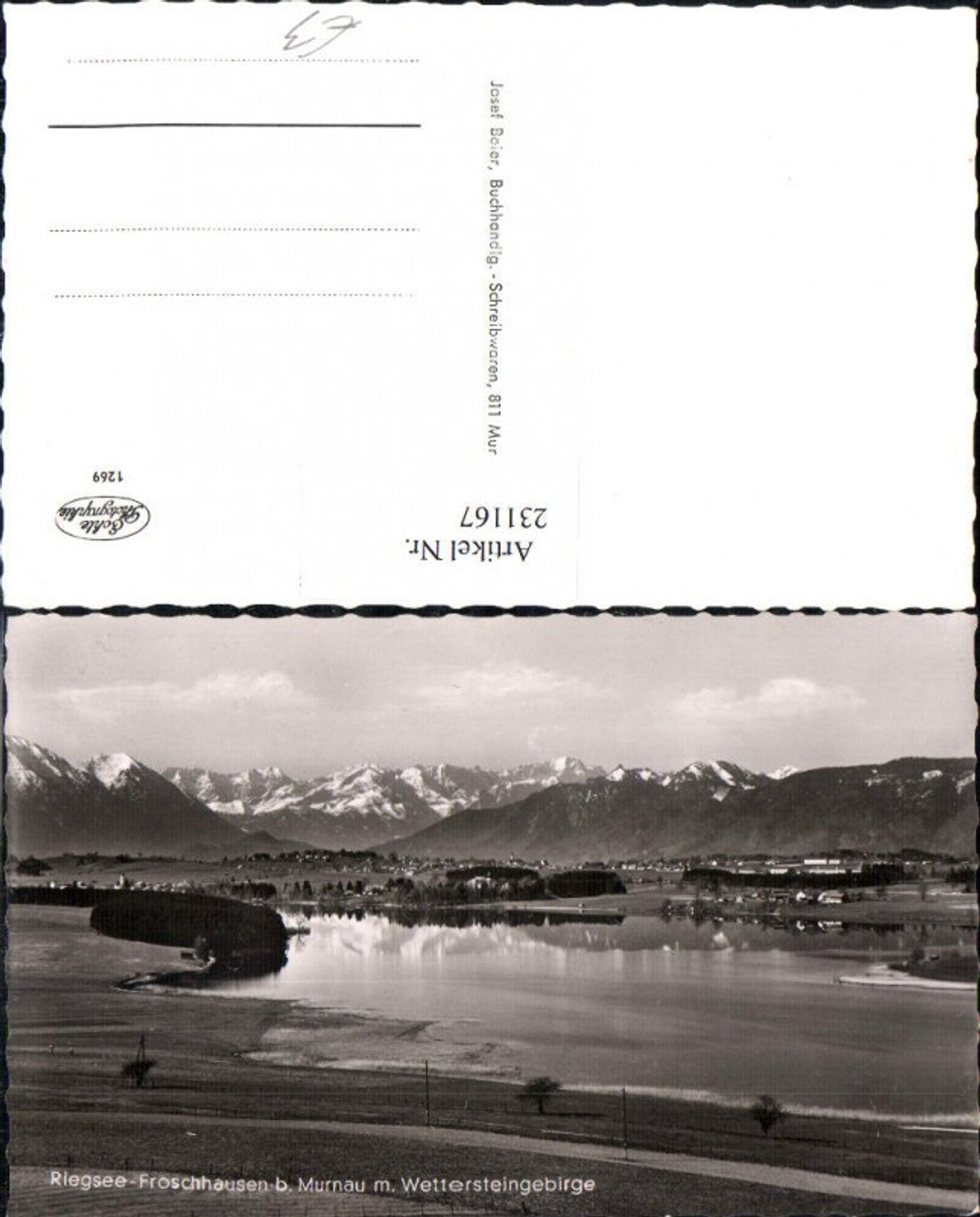 231167,Riegsee-Froschhausen b. Murnau m. Wettersteingebirge