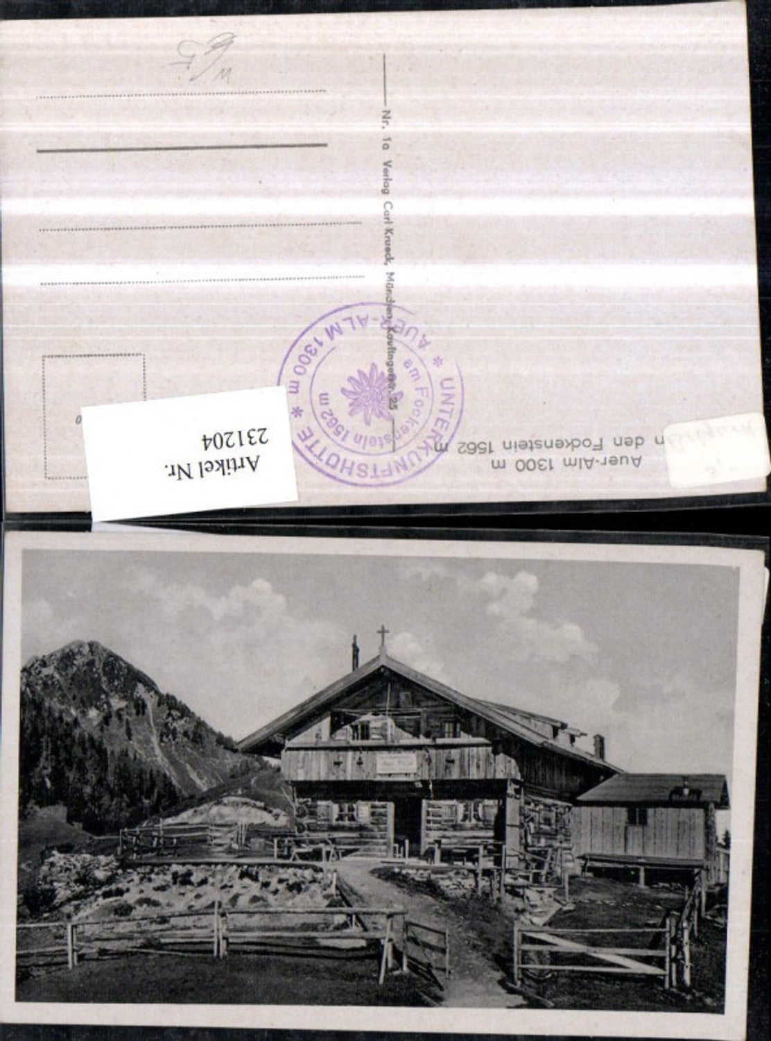 231204,Auer-Alm Berghütte geg. d. Fockenstein b. Bad Wiessee