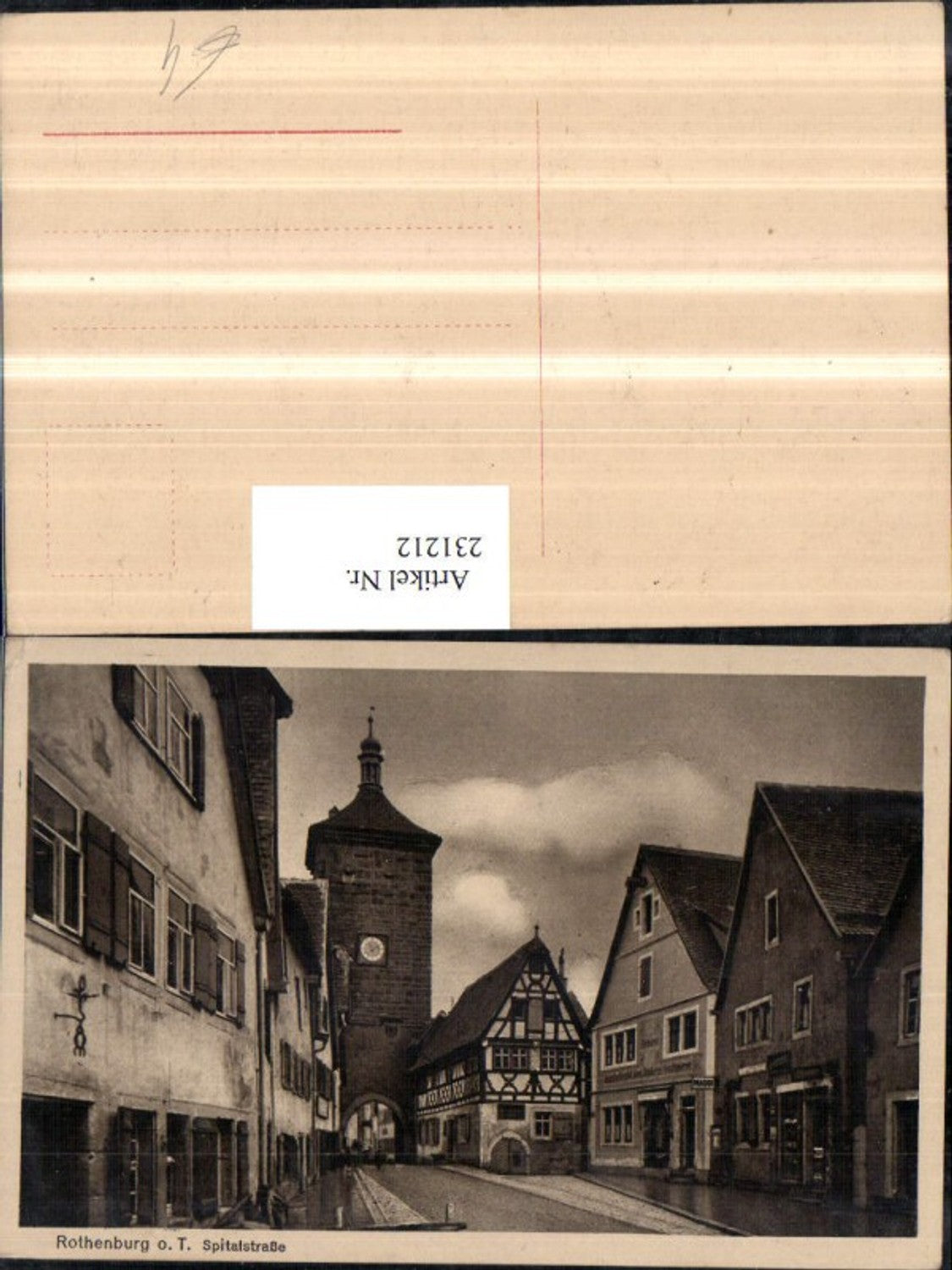231212,Rothenburg ob d. Tauber Spitalstraße Straßenansicht Turm