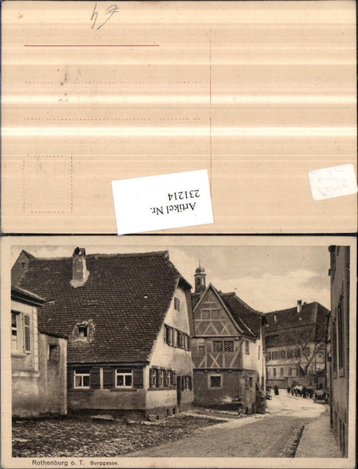 231214,Rothenburg ob d. Tauber Burggasse Straßenansicht