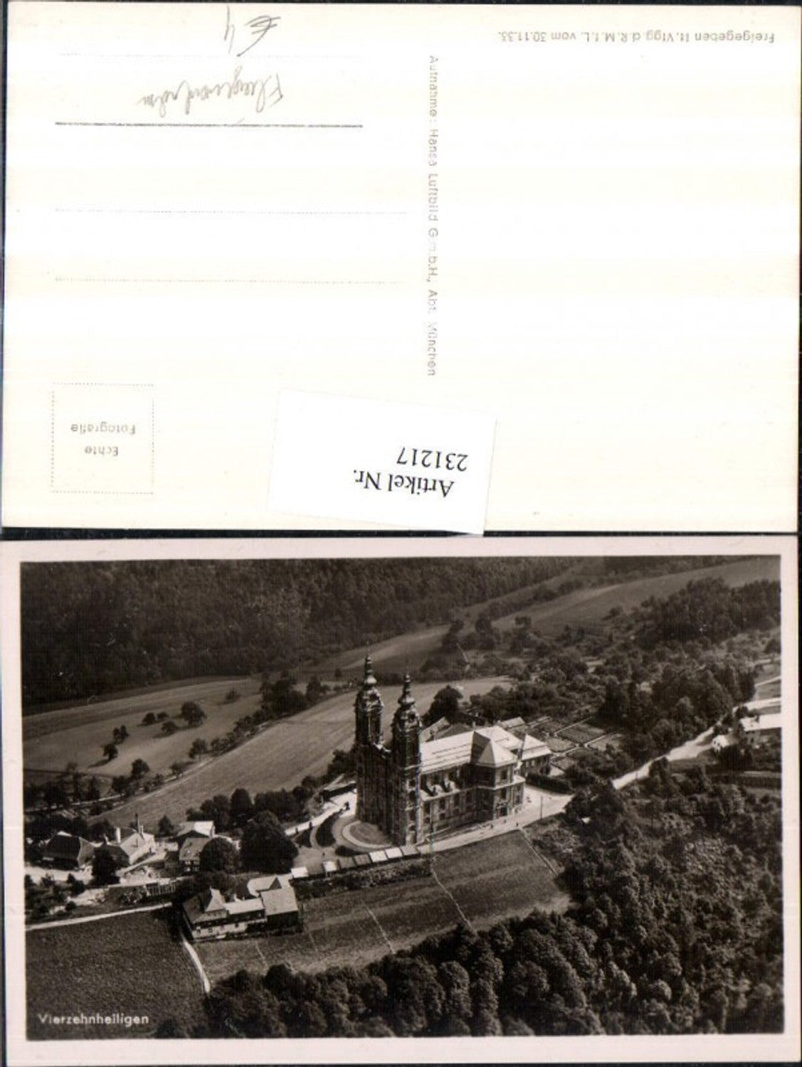 231217,Vierzehnheiligen Kirche Fliegeraufnahme