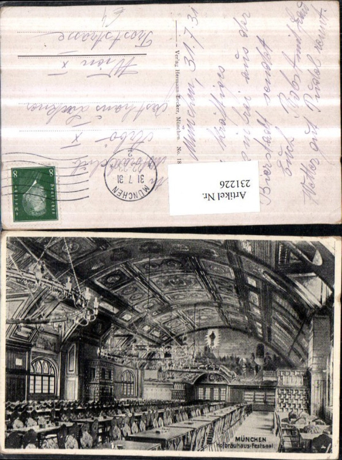 231226,München Hofbräuhaus Brauhaus Festsaal Innenansicht
