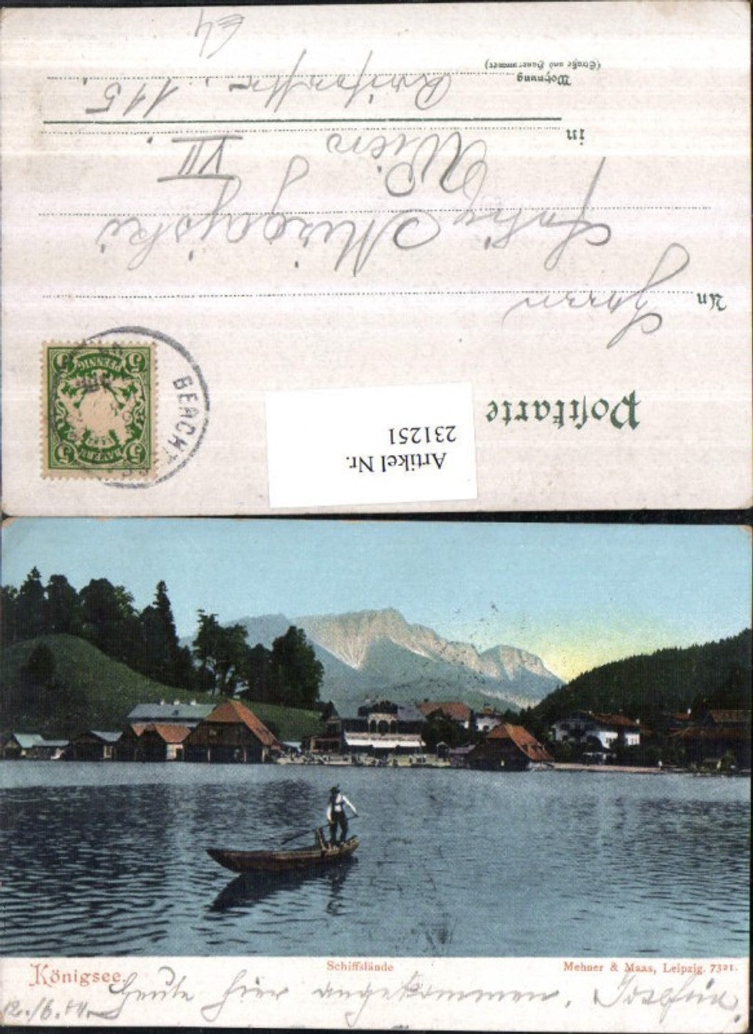 231251, Königssee near Schönau, boat landing, rowboat