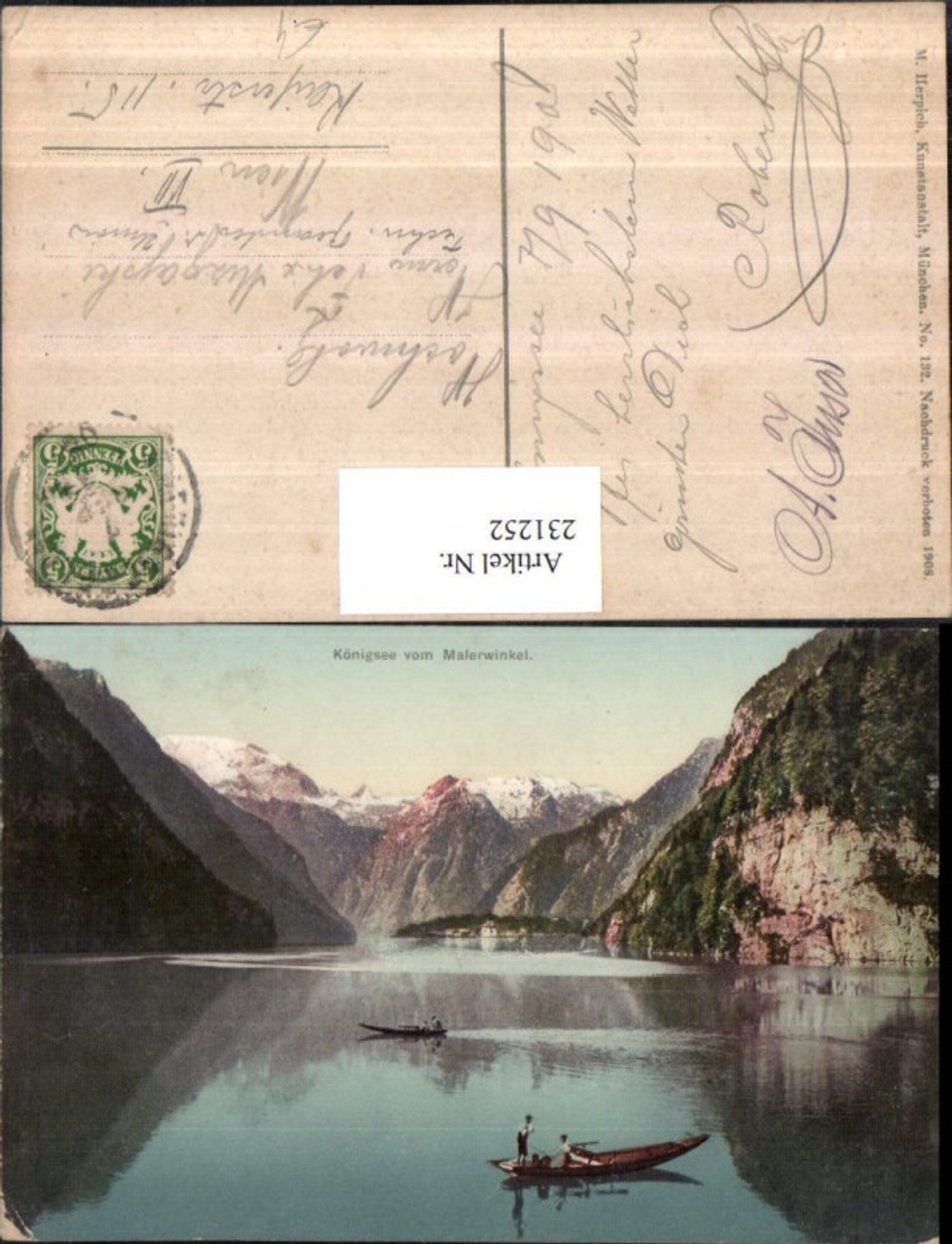 231252,Königssee b. Schönau v. Malerwinkel Bergkulisse
