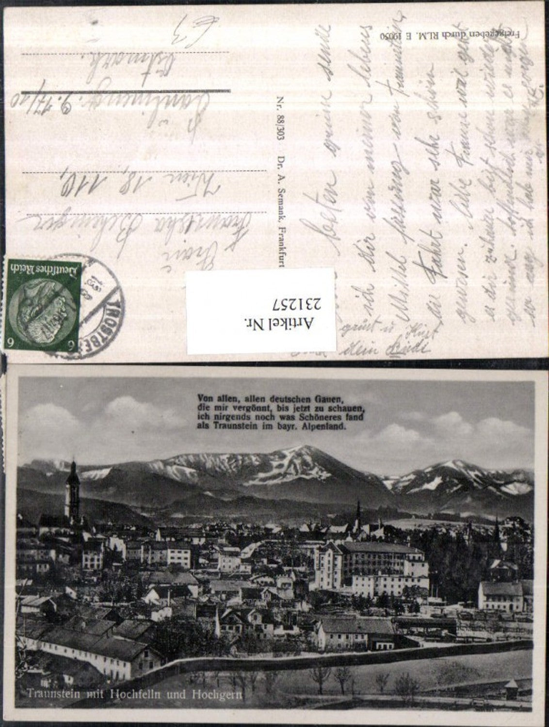 231257,Traunstein Totale m. Hochfelln u. Hochgern