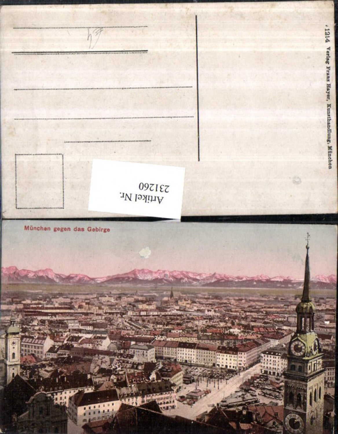 231260,München Totale geg. Das Gebirge