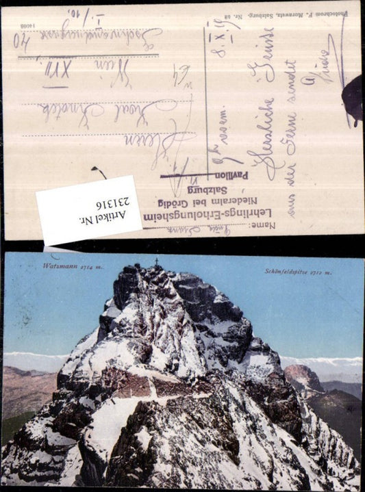 231316,Watzmann Schönfeldspitze Bergspitze b. Niederalm b. Grödig