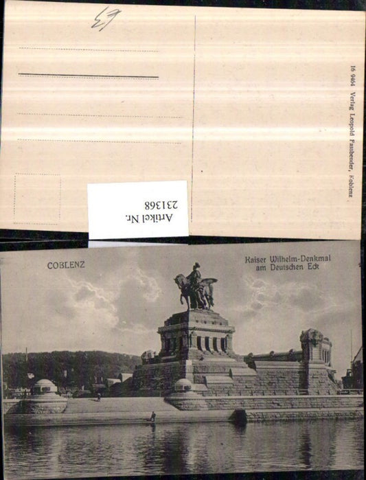 231368,Koblenz Kaiser Wilhelm-Denkmal am Deutschen Eck
