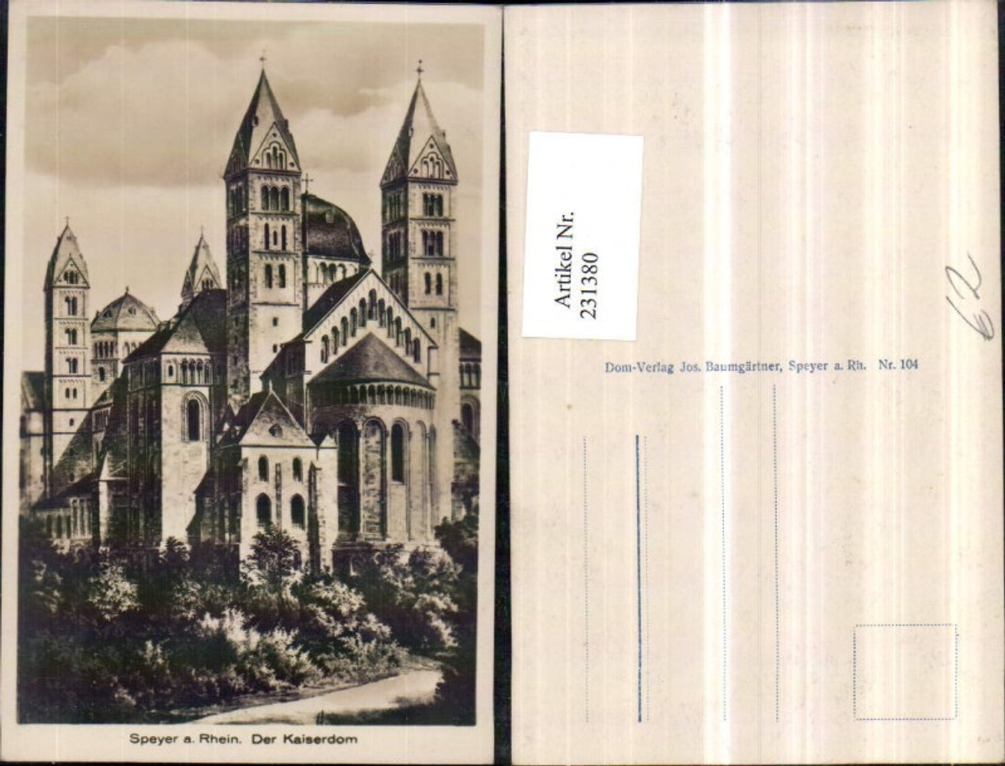 231380,Speyer a. Rhein der Kaiserdom Dom Kirche