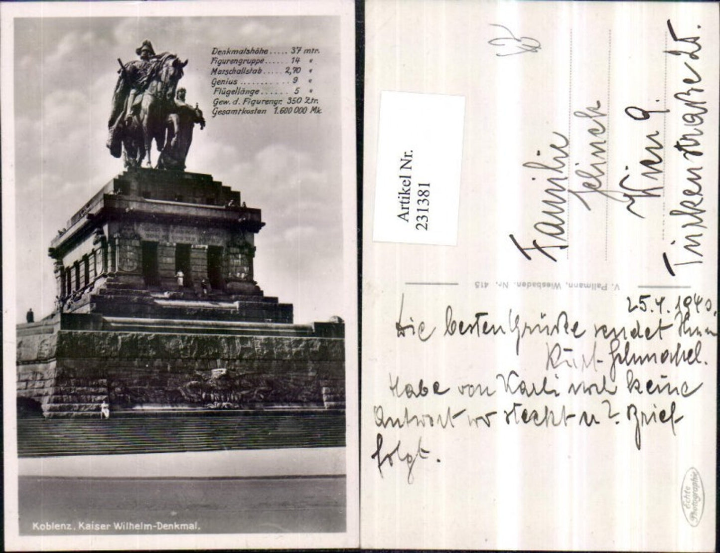231381,Koblenz Kaiser Wilhelm-Denkmal am Deutschen Eck