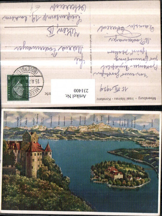231400, Meersburg, Mainau Island, Constance, Castle with Mountains