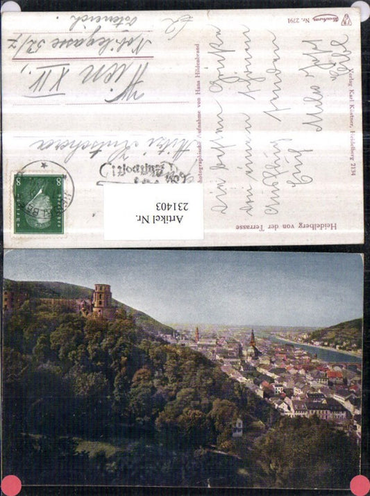 231403,Heidelberg Long shot with castle vd terrace