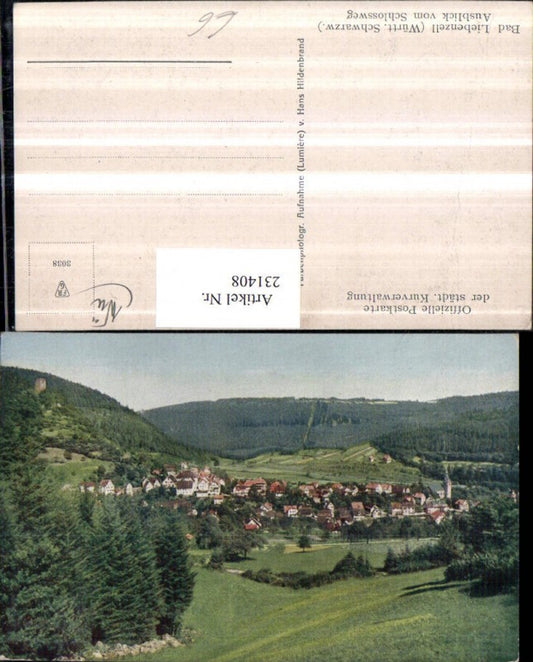 231408, Bad Liebenzell in the Black Forest, panoramic view from Schlossweg