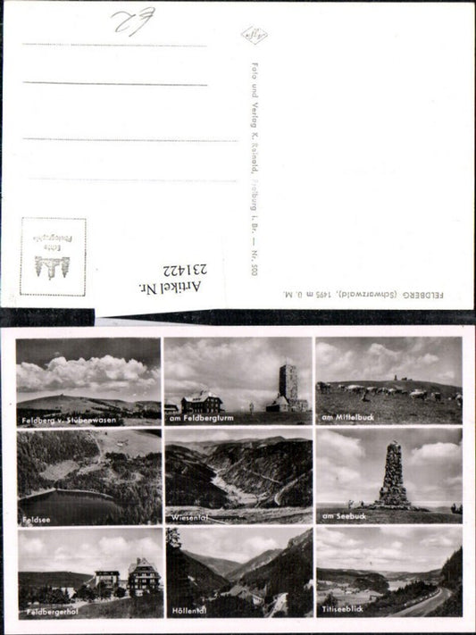 231422, Feldberg in the Black Forest, Seebuck Tower, Titisee, Feldsee, Berghotel Höllental, multi-view map