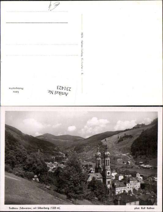 231423, Todtnau in the Black Forest, partial view of the church with Silberberg
