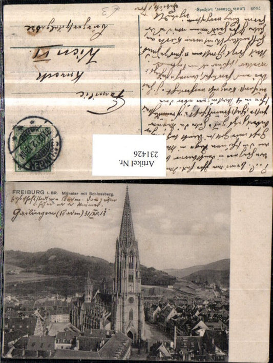 231426, Freiburg im Breisgau Münster Church with Castle Hill