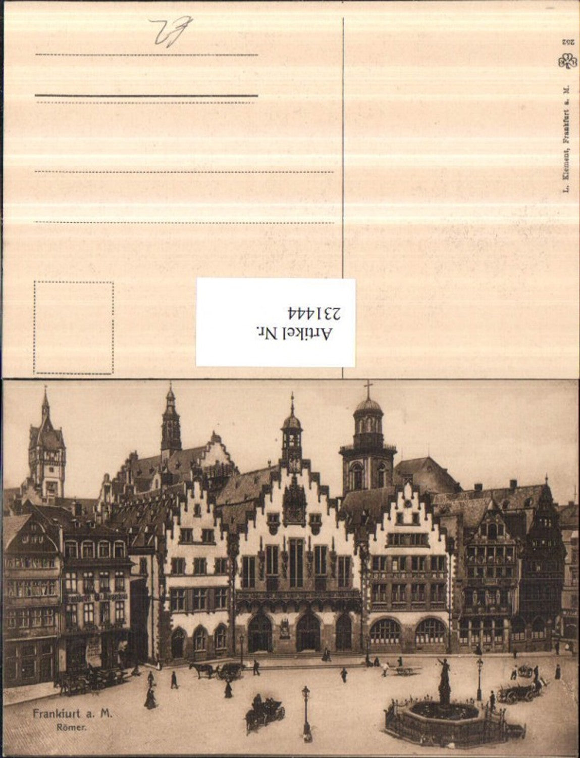 231444,Frankfurt a. Main Römer Häuser m. Brunnen