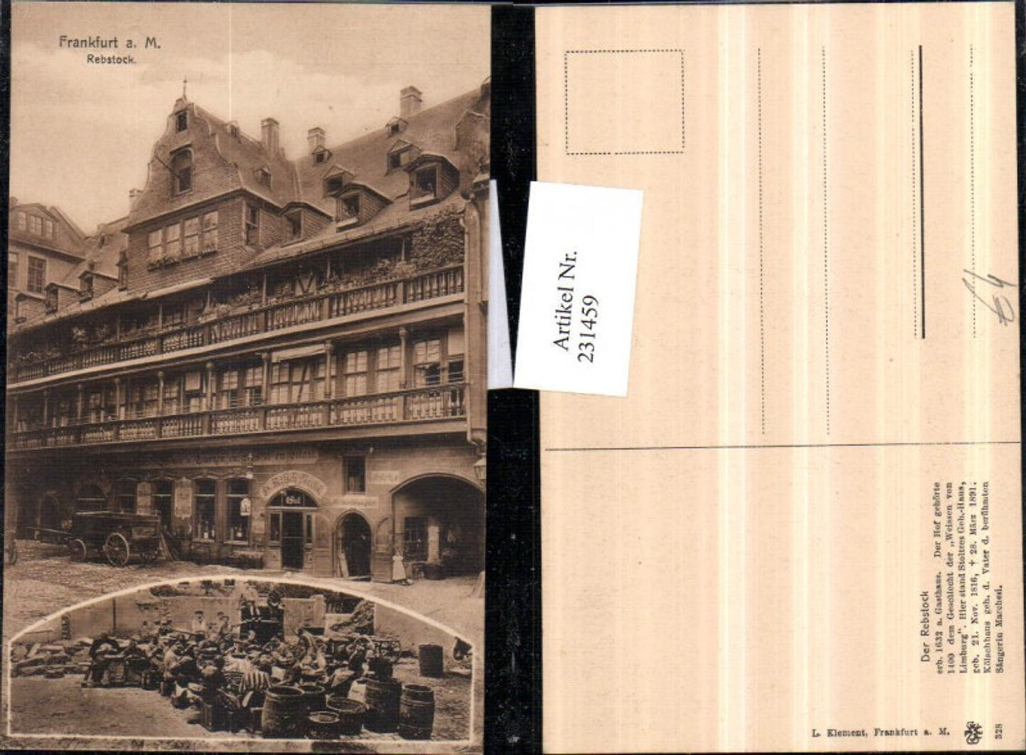 231459,Frankfurt a. Main Rebstock Gasthaus Mehrbildkarte