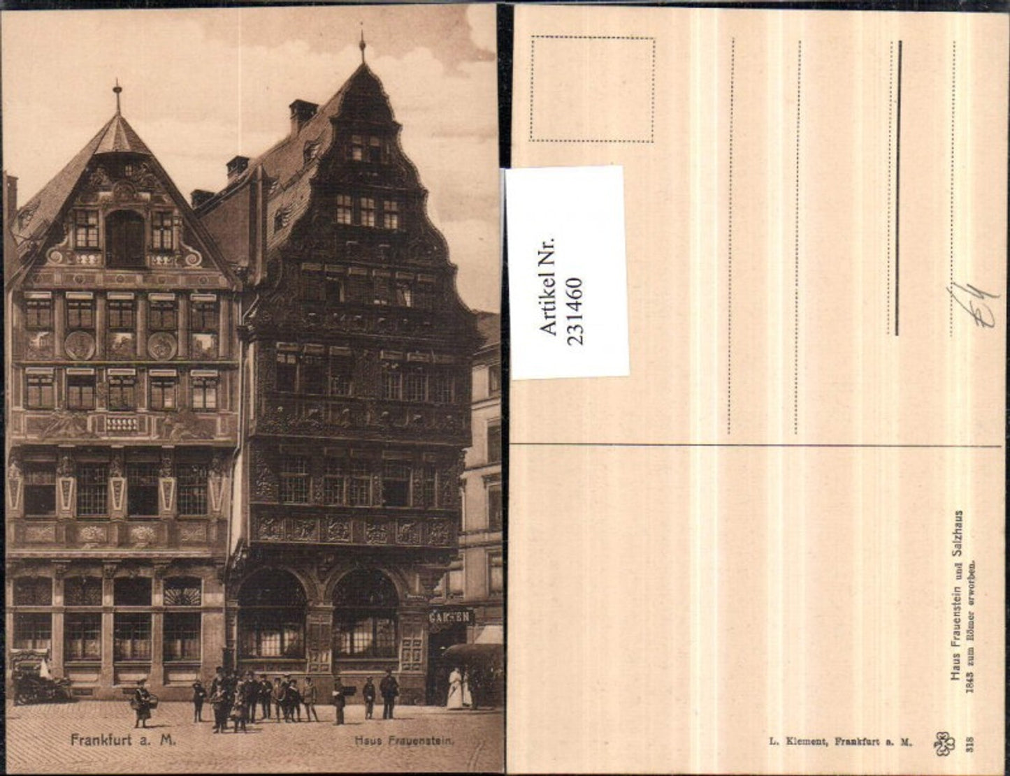 231460,Frankfurt a. Main Haus Frauenstein u. Salzhaus