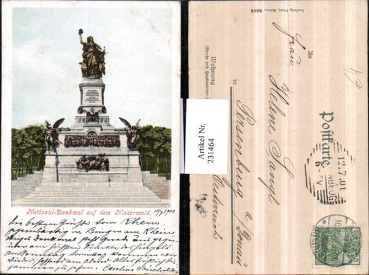 231464,Nationaldenkmal auf d. Niederwald b. Rüdesheim a. Rhein