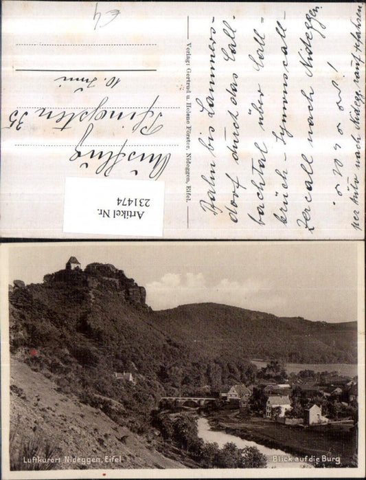 231474,Nideggen in d. Eifel Blick auf d. Burg