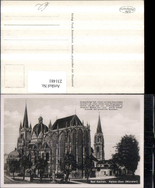 231481,Bad Aachen Kaiser-Dom Münster Kirche Text