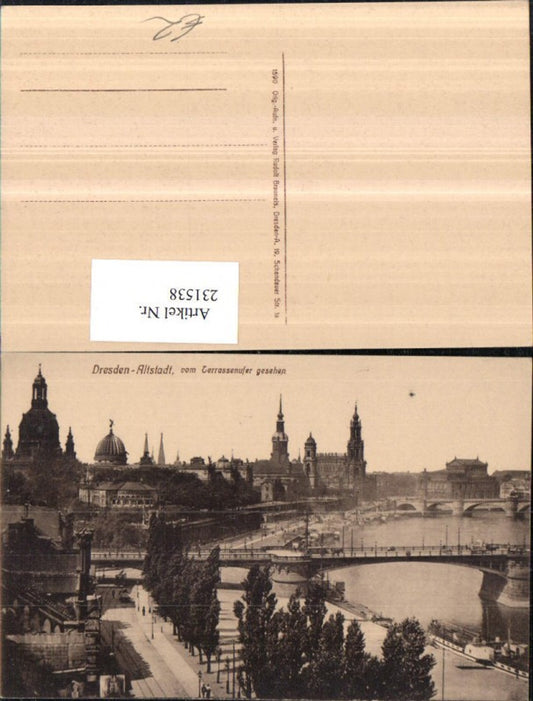 231538,Dresden Altstadt Teilansicht v. Terrassenufer gesehen Brücke