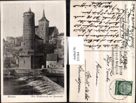231564,Bautzen alte Wasserkunst Turm m. Spreewehr