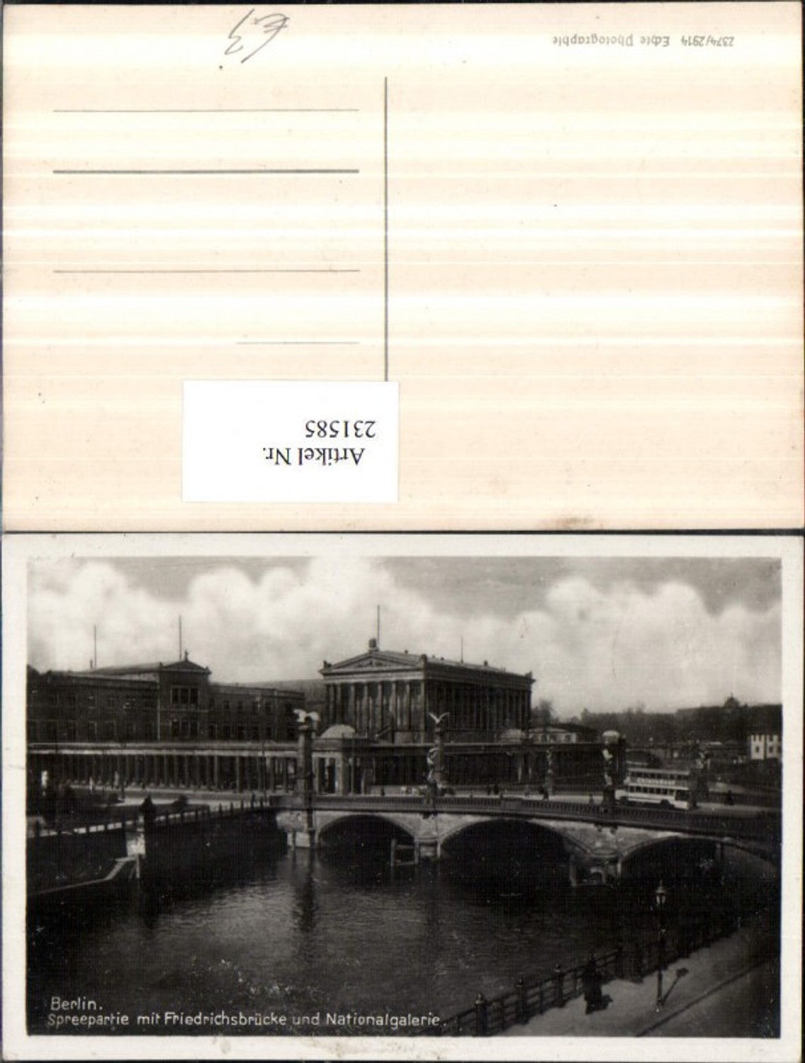 231585,Berlin Spreepartie m. Friedrichsbrücke Brücke u. Nationalgalerie