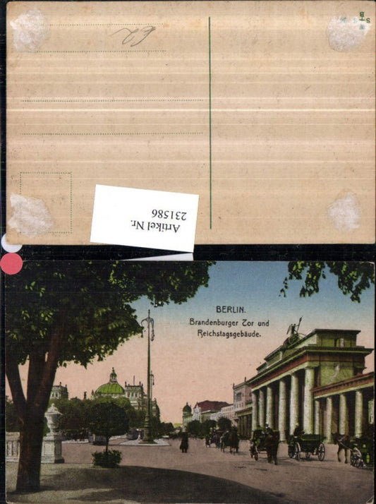 231586,Berlin Brandenburger Tor u. Reichstagsgebäude Straßenansicht